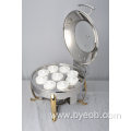 Round Chafer with Buffet Frame and Heater